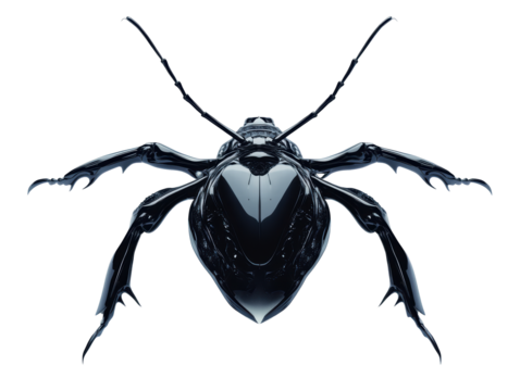 Isolated black beetle insect