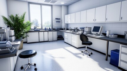 Modern Scientific Laboratory Interior
