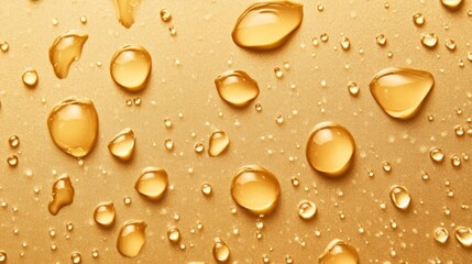 Golden drops of oil or serum surface background
