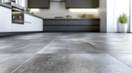 Modern Kitchen Grey Tile Floor