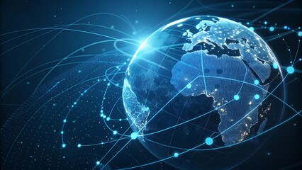 Fototapeta premium high-tech background with dynamic masterpiece of geospatial data