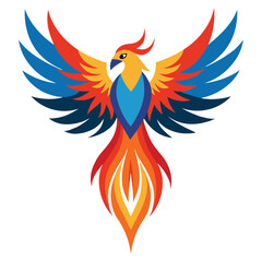 Vector art illustration of a bird of paradise