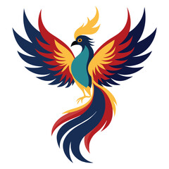 Obraz premium Vector art illustration of a bird of paradise