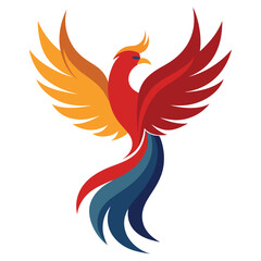 Vector art illustration of a bird of paradise