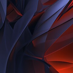 Obraz premium Abstract Red and Blue 3D Shapes Background Wallpaper