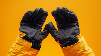 Photo of gloves with fold-back fingertips, providing flexibility and functionality for work and outdoor activities.