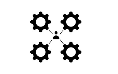 audience setting management icon, isolated audience management icon design