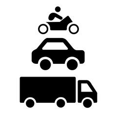 Transportation Icon Pack Bike, Car, and Truck.