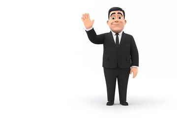 Obraz premium 3D businessman giving high-five
