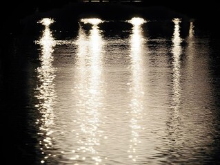 Fototapeta premium Stunning Sunset Reflections on Water Surface
