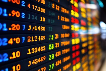 Obraz premium stock market blue loopable business background