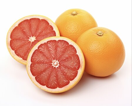 Freshly Cut Cara Cara Oranges with Delicious Pinkish Red Interior - A Citrous Diet Food Packed with Fiber