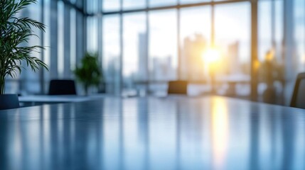 Banner of CEO modern office interior showcases a glass wall, softly lit workspaces, and an airy atmosphere ideal for creativity and collaboration in a corporate environment.
