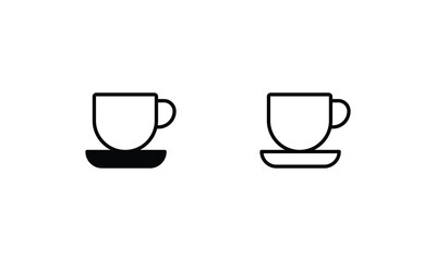 Cup  icons set vector stock illustration