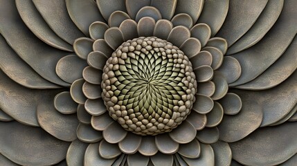 Intricate 3D Metallic Flower Design, Abstract Floral Art,  Geometric Bronze Bloom