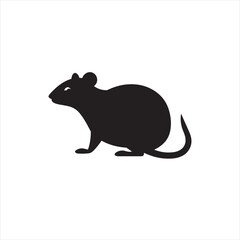 Obraz premium Minimalist mouse Silhouette in Black