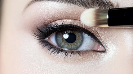 Female eyelids eye shadow brush beauty macro