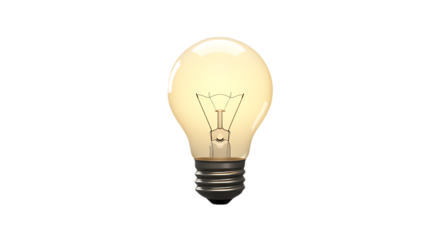 A simple 3D cartoon-style lightbulb with a PNG wallpaper