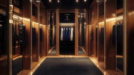 Fototapeta premium fitting rooms in a luxury clothing store, business concept