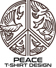 Obraz premium Peace Vector T Shirt Design