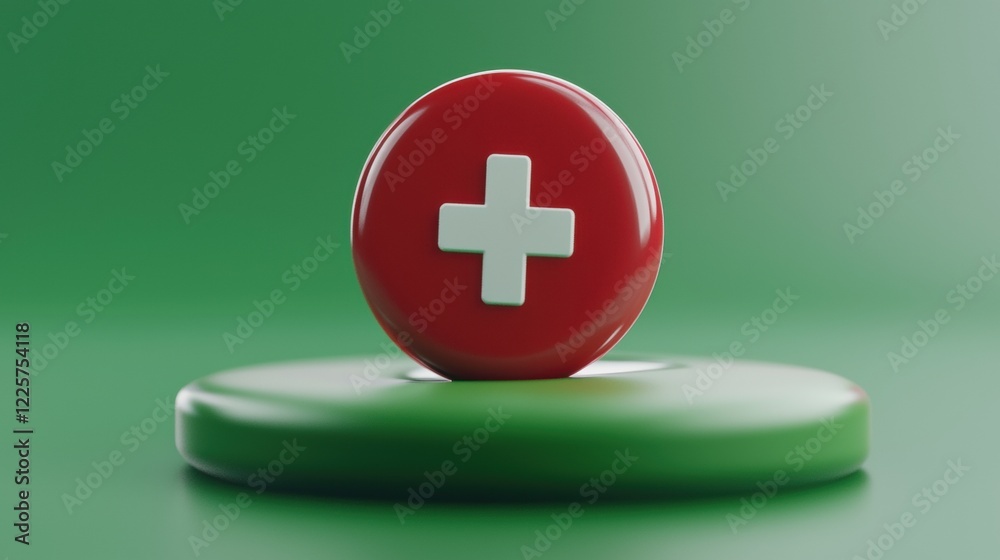 Wall mural minimal medical alert button with custom alert options