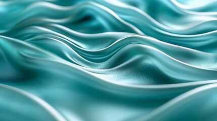 Abstract Teal Silk Waves Flowing Elegant Texture Background Design art blue aqua soft high drape    