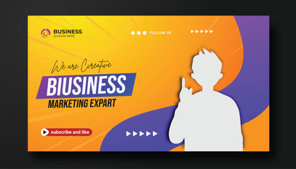 YouTube thumbnail and web banner template	