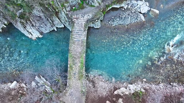 Albania "Ura e Vash&euml;s" Vasha Bridge Old stone bridge in Mat rivers