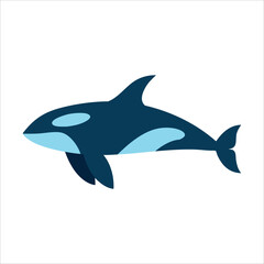 Obraz premium killer whale Ocean. Underwater world. Sea animal. whale. Vector illustration on a white background
