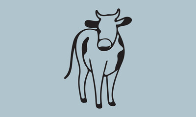 Print create cow silhouette vector style with white background 'illustration, vector, cow, mammal, animal, symbol, black and white, cowboy, drop, gardening, horizontal, horse, lifestyles, rain, seed, 