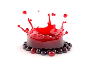 Blueberry juice splash with vibrant effect