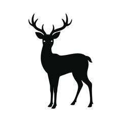 deer silhouette design on a white background