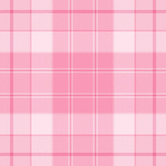 Softness seamless fabric textile, border plaid vector background. Realistic check pattern texture tartan in light and red colors.