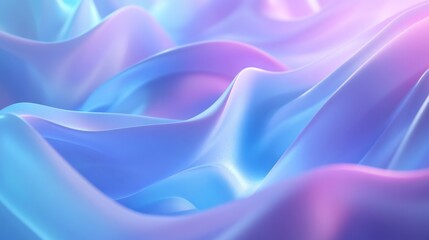 Obraz premium A dynamic 3D background with flowing abstract shapes vibrant gradients of blue and purple soft lighting creating depth and shadows a sense of motion and energy 3D rendering created using Blender