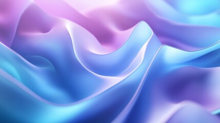 Fototapeta premium A dynamic 3D background with flowing abstract shapes vibrant gradients of blue and purple soft lighting creating depth and shadows a sense of motion and energy 3D rendering created using Blender
