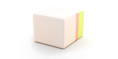 Fototapeta premium 3D Package Box Icon with Cardboard Texture 3D Render