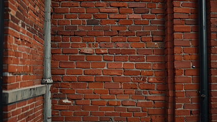 brick wall. background with a red brick wall