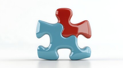 3D Glossy Puzzle Piece Icon