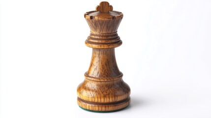 Fototapeta premium Wooden chess bishop isolated on white background
