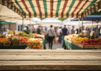 A Street Market in a Bustling City