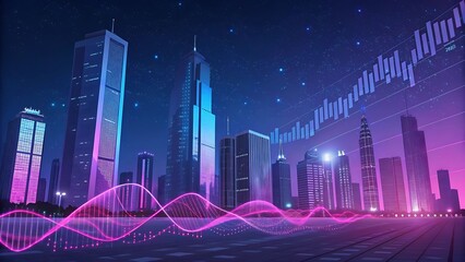 Stock market chart background