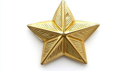 Obraz premium Gold star isolated on white