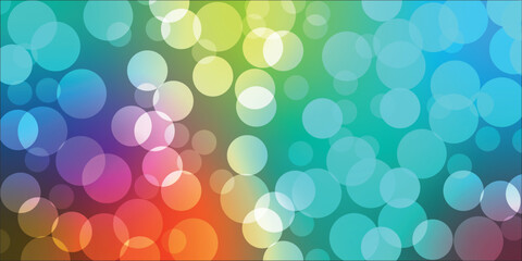 Colorful bokech, circles, abstract background bokeh effects in various colors design. Vector illustration