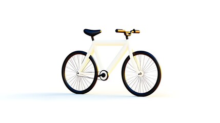 Fototapeta premium Sleek metallic bicycle icon