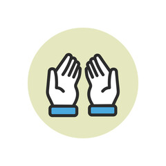 Obraz premium Prayer icon vector stock illustration