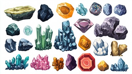 Exquisite Collection of Colorful Gemstones and Crystals for Jewelry Making and Healing Practices