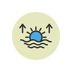 Sunrise icon vector stock illustration