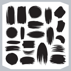 Bold Artistic Designs with Paint Brush Strokes, Ink Splatter, and Grunge Frames