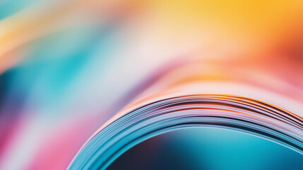 glossy magazine with vivid photography, colorful 