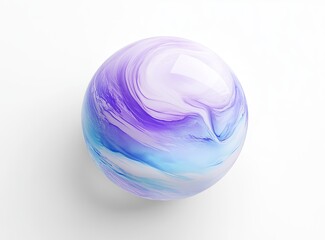 3D abstract bubble object, isolated on a white background
